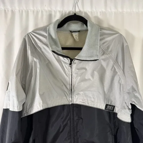 Frank Shorter Gore-Tex Jacket Men's Large Grey Black Full Zip Breathable Hooded - Picture 2 of 13